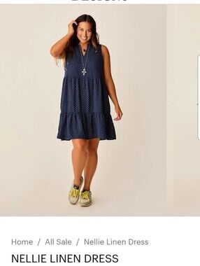 NWOT CARVE DESIGNS nellie linen dress